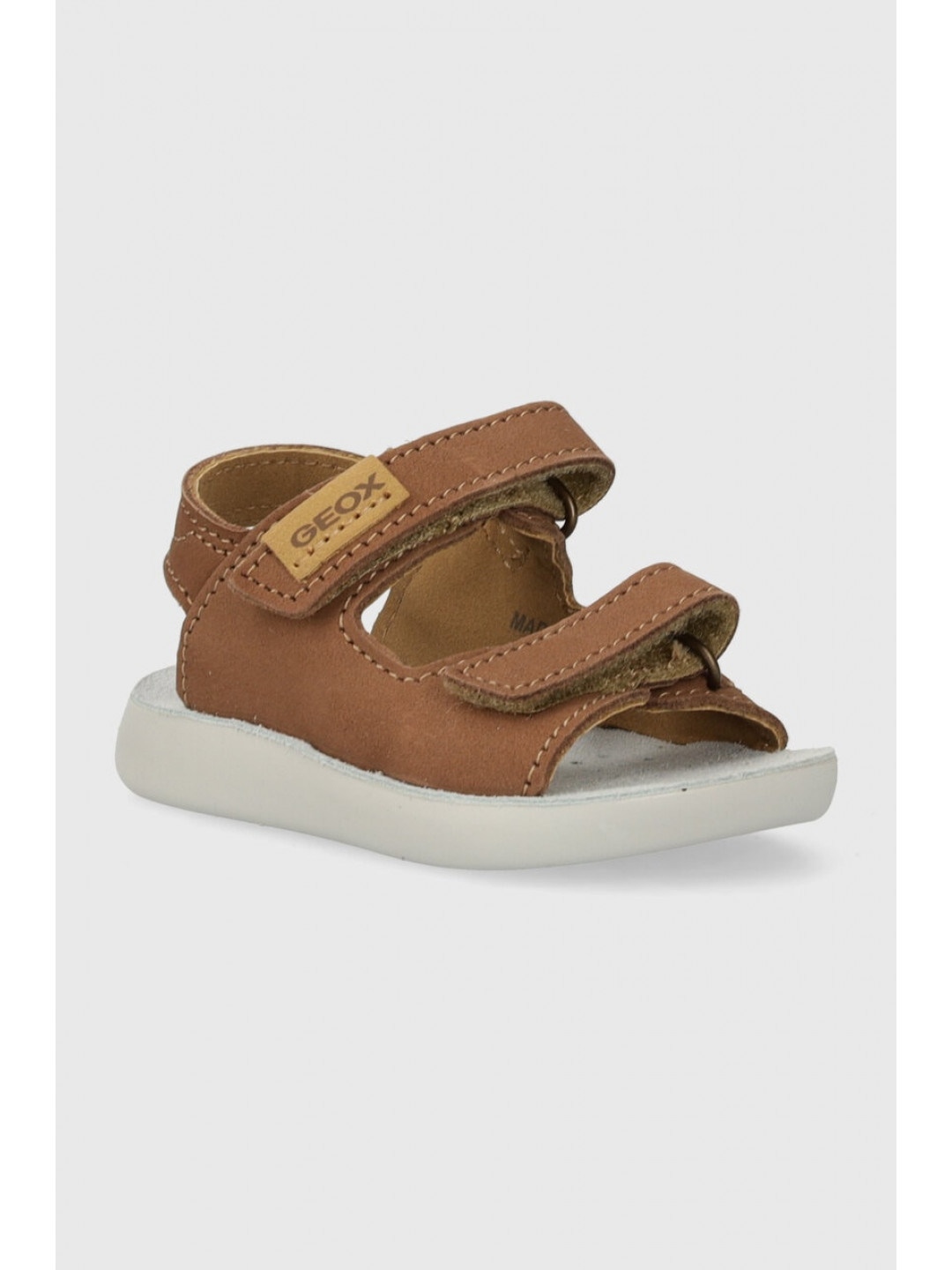Dětské kožené sandály Geox SANDAL LIGHTFLOPPY hnědá barva